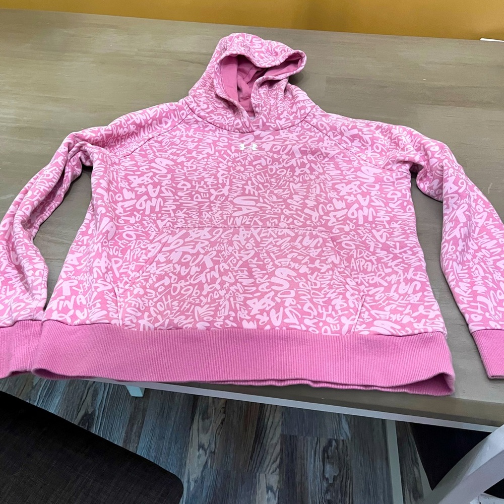 Under Armour pink hoodie 10-12